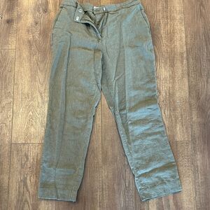 Olive Green Casual linen Pants